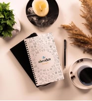 Kimyager Ahşap Defter, Kalem Hediye Seti (Beyaz)