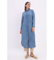 Mavi-Denim Uzun Gömlek Tunik