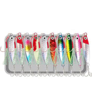 Valkyrie 10 Adet 20gr 6cm Kutulu Metal Rapala Jig Seti Balık Olta Yemi Parlak Gerçekçi Zoka