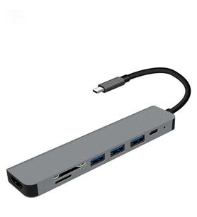 Ally 7in1 USB 3.1 HDMI 4K 30HZ 2K 1080P Type-C HUB Adaptör Dönüştürücü-(5775) - SSSSSS5284-8