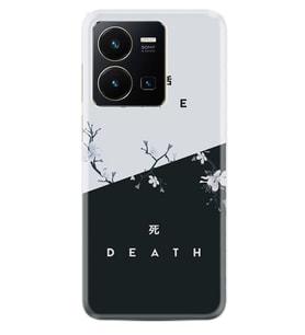 Vivo Y35 Kılıf Resimli Desenli Baskılı Silikon Life and Death 1339