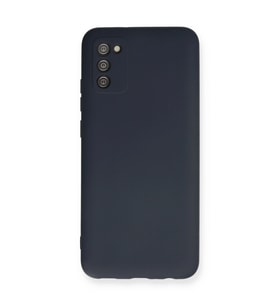 Samsung Galaxy A03s Kılıf Nano İçi Kadife Silikon - Lacivert