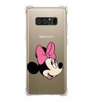Samsung Galaxy Note8  Köşe Korumalı Antişok Kapak Minnie Mouse Tasarımlı Şeffaf  Kılıf
