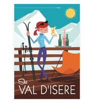 Kayak Val D'isere Poster Tablo Ahşap Poster Dekoratif