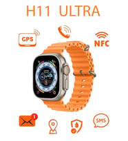H11 Ultra Plus Akıllı Saat 49mm Menü Pusula 3 Kordonlu Nfc Siri Oyun Modu Kadran Kilidi