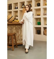 6394-Standart Tunik Beyaz