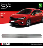 Honda City Krom Cam Çıtası 4 Prç. 2020 Üzeri