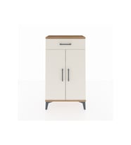 Arges Komodin 2 Raflı Tek Çekmeceli 2 Kapaklı 60x30x106 Çam-Aytaşı