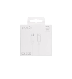 Zore ZR-41 Type-C to Type-C PD Hızlı Şarj Özellikli Data ve Şarj Kablosu 1M