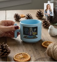 Kişiye Özel Karikatürlü Kadın Öğretmen T Pastel Kupa Öğretmenler Günü Hediyesi