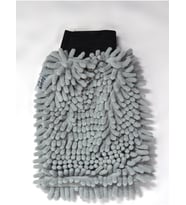 (1 Adet) Mikrofiber Şönil Oto Temizlik ve Kurulama Eldiveni 16X24 Cm. Gri