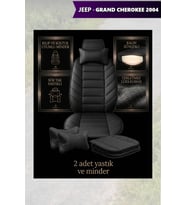 jeep grand cherokee 2004 Koltuk ve Kılıf uyumlu Siyah Yastık Lüks Minder 2 Minder 2 Yastık