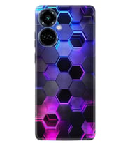 Camon 19 Pro Kılıf Resimli Desenli Silikon Platinium Series Petekler 1889