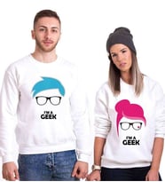 Tshirthane I'm A Geek Sevgili Kombinleri Sweatshirt Kombini (Tek Ürün Fiyatıdır.)