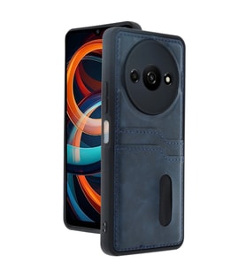 Xiaomi Redmi A3 4g Kılıf Sara Kartvizitli Deri Kılıf - Lacivert
