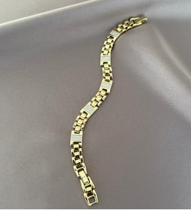 Baget Detaylı Xuping Bileklik (Altın)