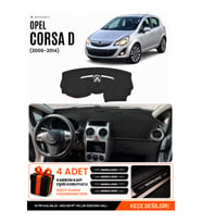 OPEL CORSA D (2006-2014) Uyumlu Torpido Örtüsü Torpido Kılıfı - Siyah