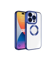 Apple iPhone 15 Pro Max Uyumlu Kılıf Kamera Korumalı Logo Gösteren Zore Omega Kapak (Gece Mavisi)