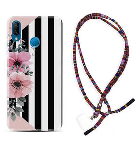Huawei P20 Lite Mate 10 20 Lite Pro P40 Lite KılıfBoyun Asklı Rasta Silikon Flowers 4 1390