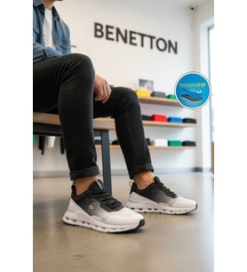 United Colors Of Benetton Beyaz Bağcıklı Hafızalı Taban Erkek Spor Ayakkabı BNI-11053 M