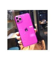 Iphone 11 Pro Kılıf Neon Renkli Kamera Korumalı Parlak Mor Silikon