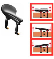 Wittner 258211 Zuerich 4/4 Keman Çeneliği Yüksek Ayarlanabilir Form, Ergonomik Yan Montaj, Konforlu Çalım Desteği