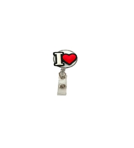 I Love You Figürlü Yoyo Yaka Kartlık Tutucu
