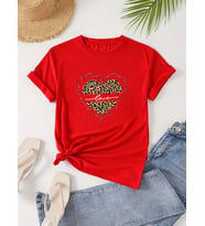 Unisex Desenlikalp Baskılı Oversize Tshirt (A.Kırmızı)