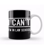 I Can T I M In Law School Law Future Lawyer Student Kupa Bardak Porselen