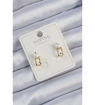 Xuping Gold Renk İnci Taşlı Halka Küpe - EBJ240913W28037 (Renksiz)