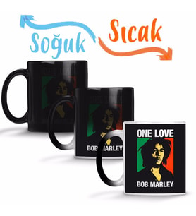 Bob Marley 002 Sihirli Kupa Bardak Porselen