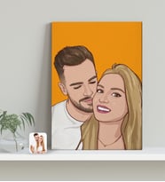 BK Gift Kişiye Özel Çizgi Roman Karikatürlü Kanvas Tablo