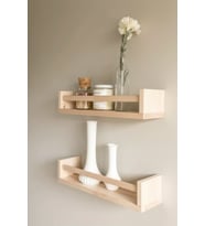 Montessori 3'lü Çocuk Odası Rafı (Derinlik 8 cm)