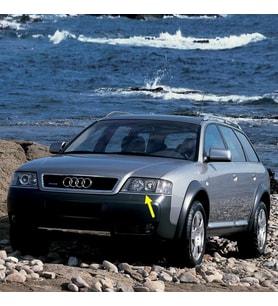 Audi A6 Allroad Quattro 2000-2005 Sol Ön Far Altı Krom Çıta 4B0807173