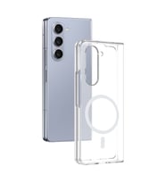 Samsung Galaxy Z Fold 5 Kılıf Magsafe Özellikli Şık Sert ve İnce London Premium PC Kapak (Renksiz)