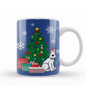 Snowy Around The Christmas Tree TinTin Kupa Bardak Porselen