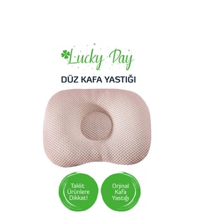 Kafa Yastığı Bej Bebek Kafa Yastığı, Bebek Yastığı, Organik Pamuk Kumaş