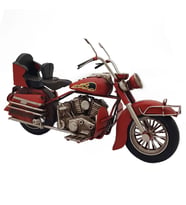 Dekoratif Metal Cruiser Motosiklet (Kırmızı)