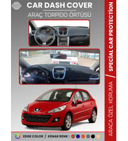 PEUGEOT 207 (2007-2012) Torpido Örtüsü Ön Göğüs Koruma Torpido Koruma Birebir Uyum Kaymaz Özel Kesim