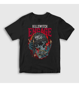 Presmono Unisex Çocuk Siyah Disarm Metal Killswitch Engage T-Shirt 537341tt