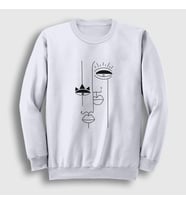 Presmono Unisex Beyaz Lovers Valentine's Day Sevgililer Günü Sweatshirt 284588tt (Beyaz)