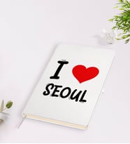 BK Gift I Love Seoul Tasarımlı Beyaz Defter - Model 1