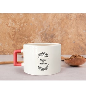 BK Gift Kişiye Özel İsimli Pembe Kulplu Çay & Kahve Fincanı-19, Arkadaşa Hediye, Sevgiliye Hediye