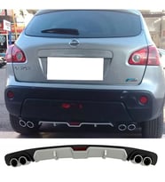 Nissan Qashqai Gri Difüzör 4 Krom Egzoz Görünümlü Difizör Arka Ek Body Kit