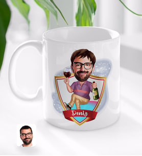 BK Gift Kişiye Özel İsimli Erkek Karikatürlü Beyaz Kupa Bardak-2