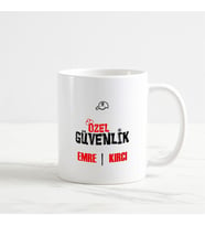 Özel Güvenlik Kupa Bardak (1. Tasarım) (Beyaz)