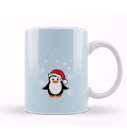 Christmas Penguin Cute Santa Hat Kupa Bardak Porselen