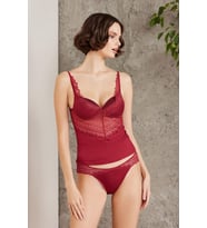 Penye Atlet Külot Kadın Iç Çamaşırı Takımı - 355 (Bordo)