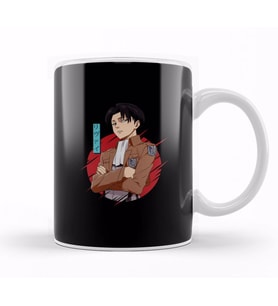 Attack On Titan Anime Captain Levi Kupa Bardak Porselen