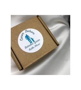 Canım Babam Etiketi Baba Kız Oğul Hediye Sticker Blue 4 Cm (40 Adet)